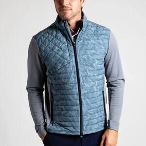 Greyson Midas Wolf Yukon Shadow Blue Hybrid Jacket S NEW Quilted Insulated Zip